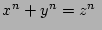 $ x^{n}+y^{n}=z^{n},$
